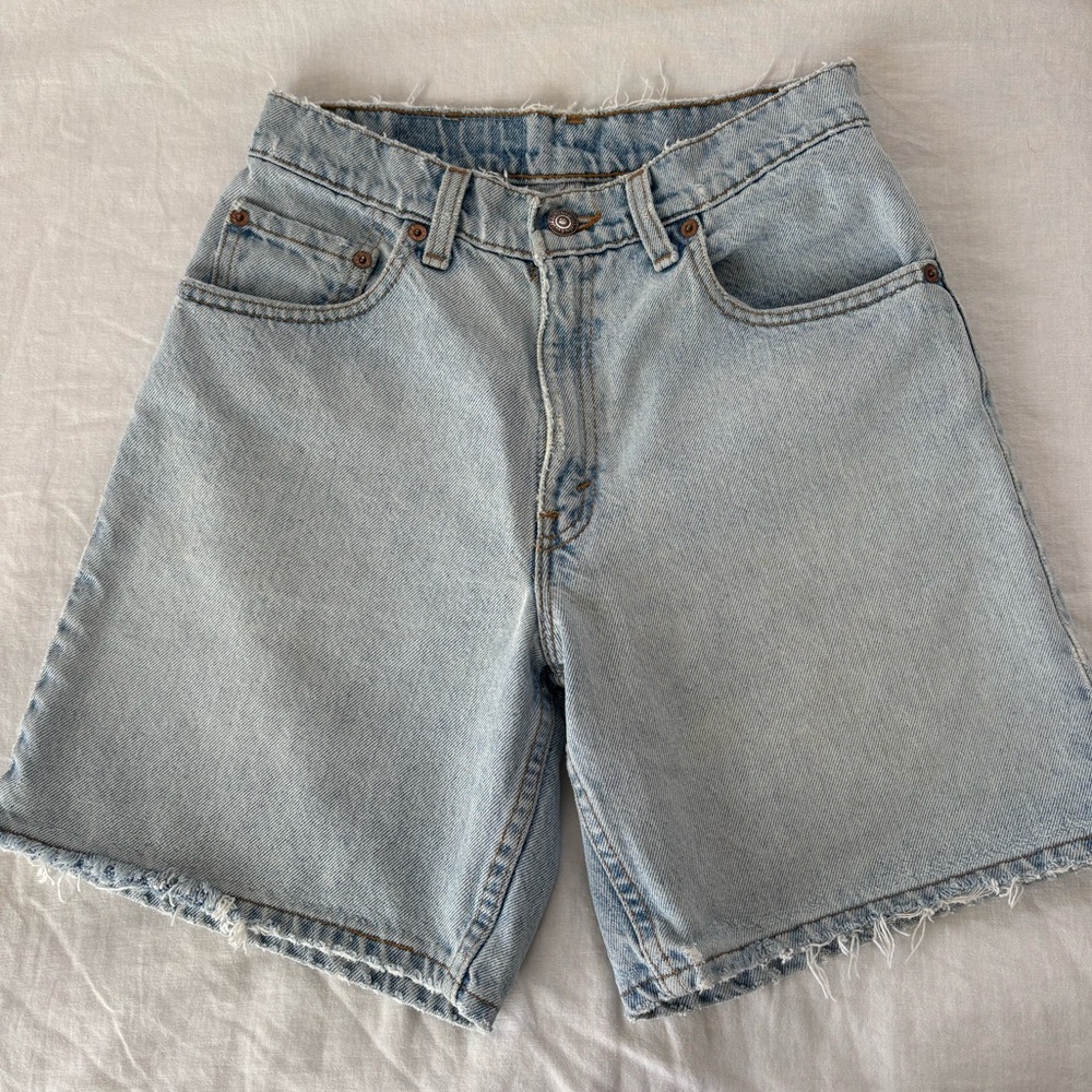 Levi's Vintage Light Blue Distressed Jean Shorts Size 7